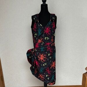 Sourpuss Black Nautical Romper with Detachable Wrap